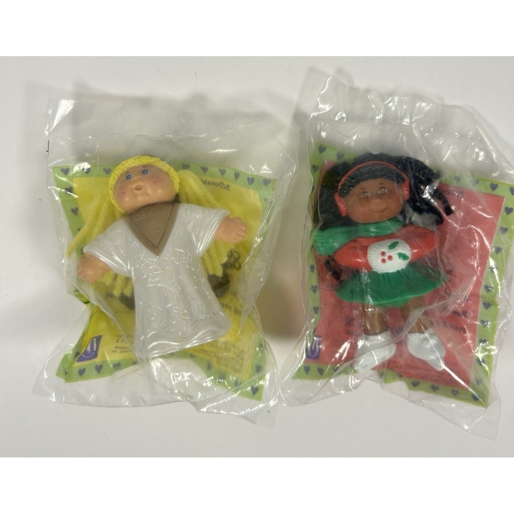 VTG McDonalds Cabbage Patch Kids Holiday Happy Meal toy lot of 2 1992